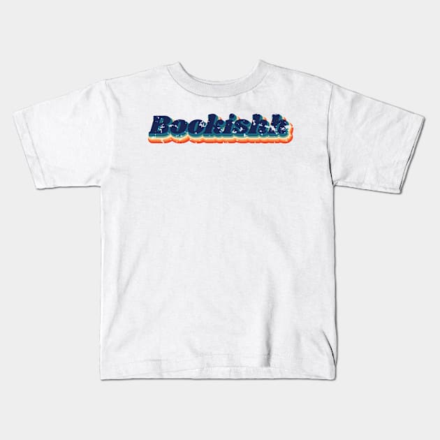 Bookishh Typography Design Kids T-Shirt by RedRubi